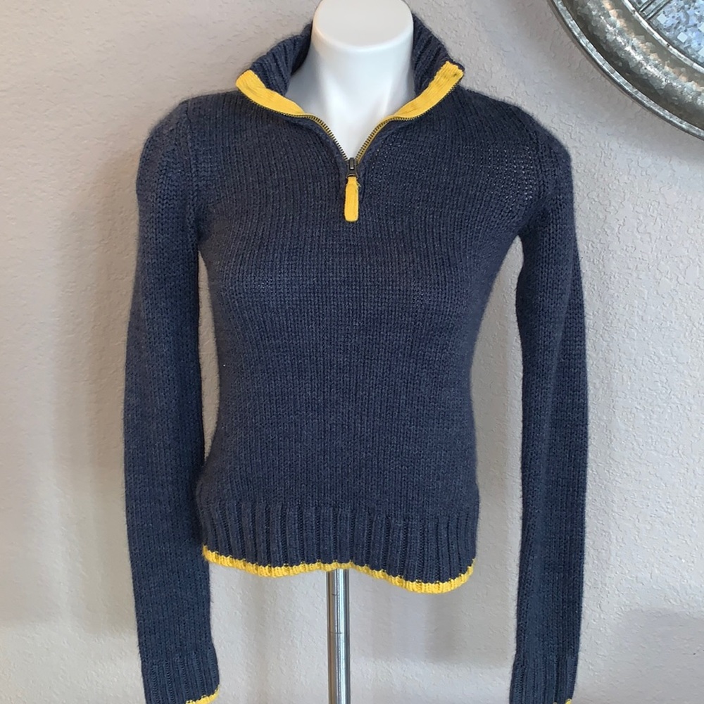 Prince & Fox Heavy Knit Sweater Pullover Zip Collar. Sz. Xs